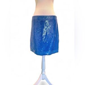 J. Crew Sparkling Blue Mini Skirt